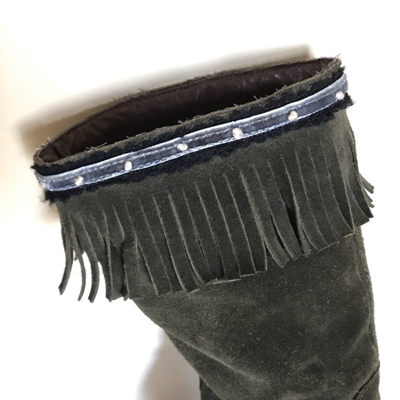 Paz suede boots with fringe, fits like a size 6 - Picture 3 of 5